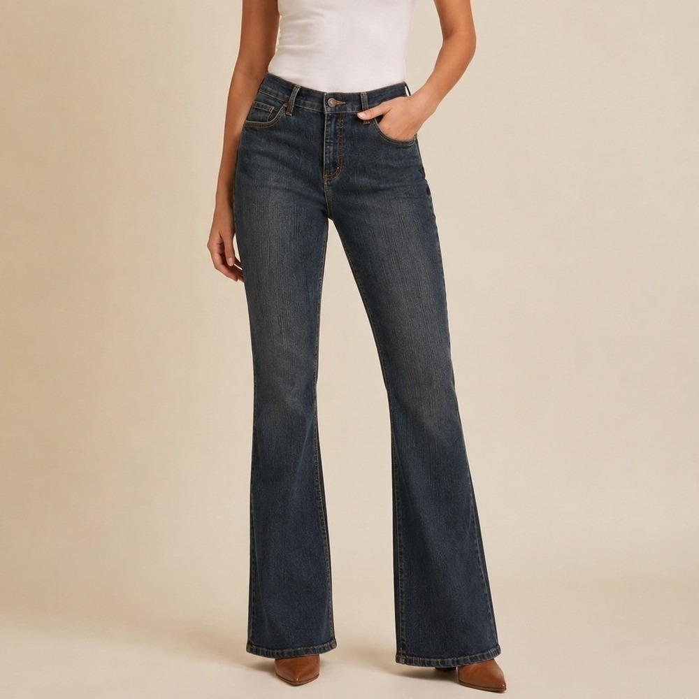 Jeanstar Premium Denim Bootcut Jeans Women's 12 Average Dark Wash Stretch 32x32